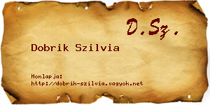 Dobrik Szilvia névjegykártya